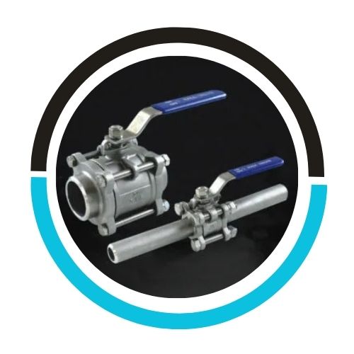 3 Pc Cast Steel Floating Cup Ball Valve in UAE